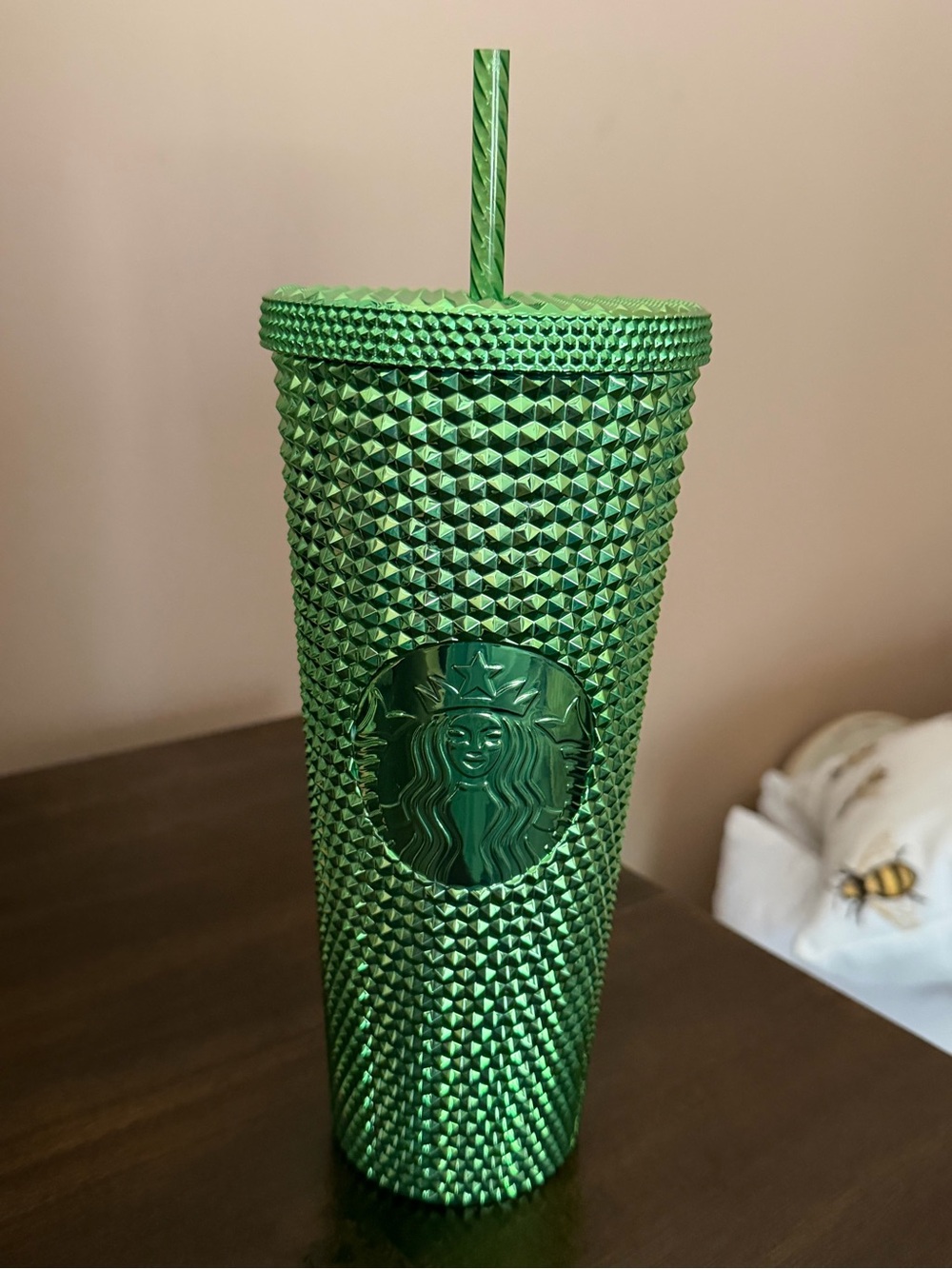 Starbucks Metallic Green Studded Tumbler 24oz
